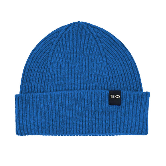 TEKO eco BEANIE DUNBAR SHORT WATCH 3.0 - LAMBSWOOL Medium Rib - Blue