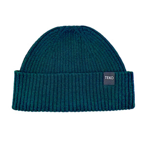 TEKO eco BEANIE DUNDEE SHORT WATCH 2.0 - LAMBSWOOL Light Rib - Green