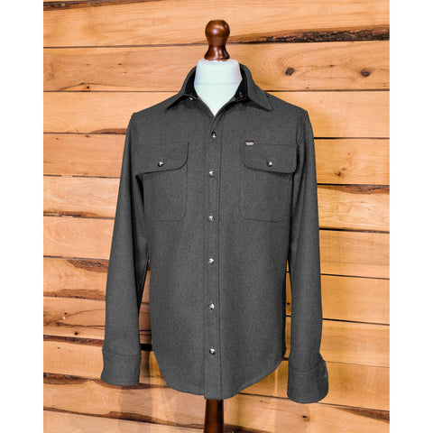 The SIMPSON eco MELTON Wool 2.0 Men's Shirt with Two Chest Pockets