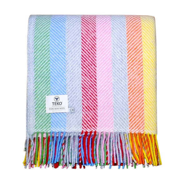 TEKO Prism Pure New Wool eco BLANKET - 150cm x 183cm - Made in Britain