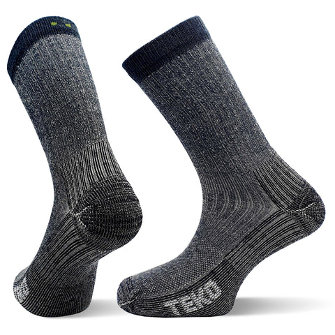 TEKO eco HIKE 2.0 MERINO WOOL Light Hiking Socks - Enhanced Comfort - Grey - 3 PAIR PACK