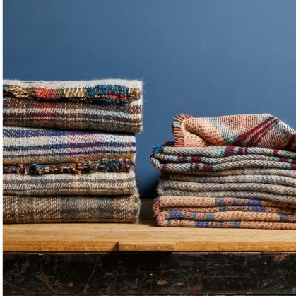 TEKO Scottish Recycled Wool eco BLANKET - Assorted Colours