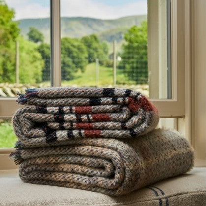 TEKO Scottish Recycled Wool eco BLANKET - Assorted Colours