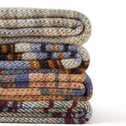 TEKO Scottish Recycled Wool eco BLANKET - Assorted Colours